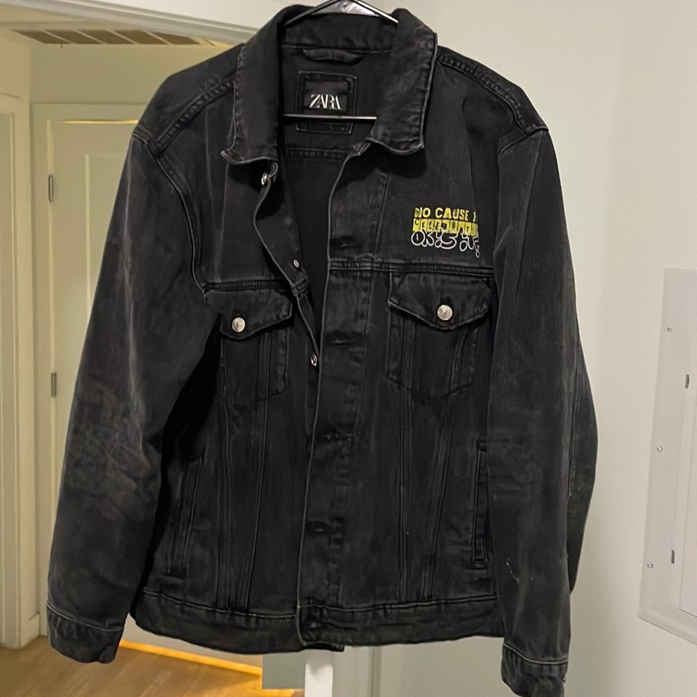 Zara Black jean jacket